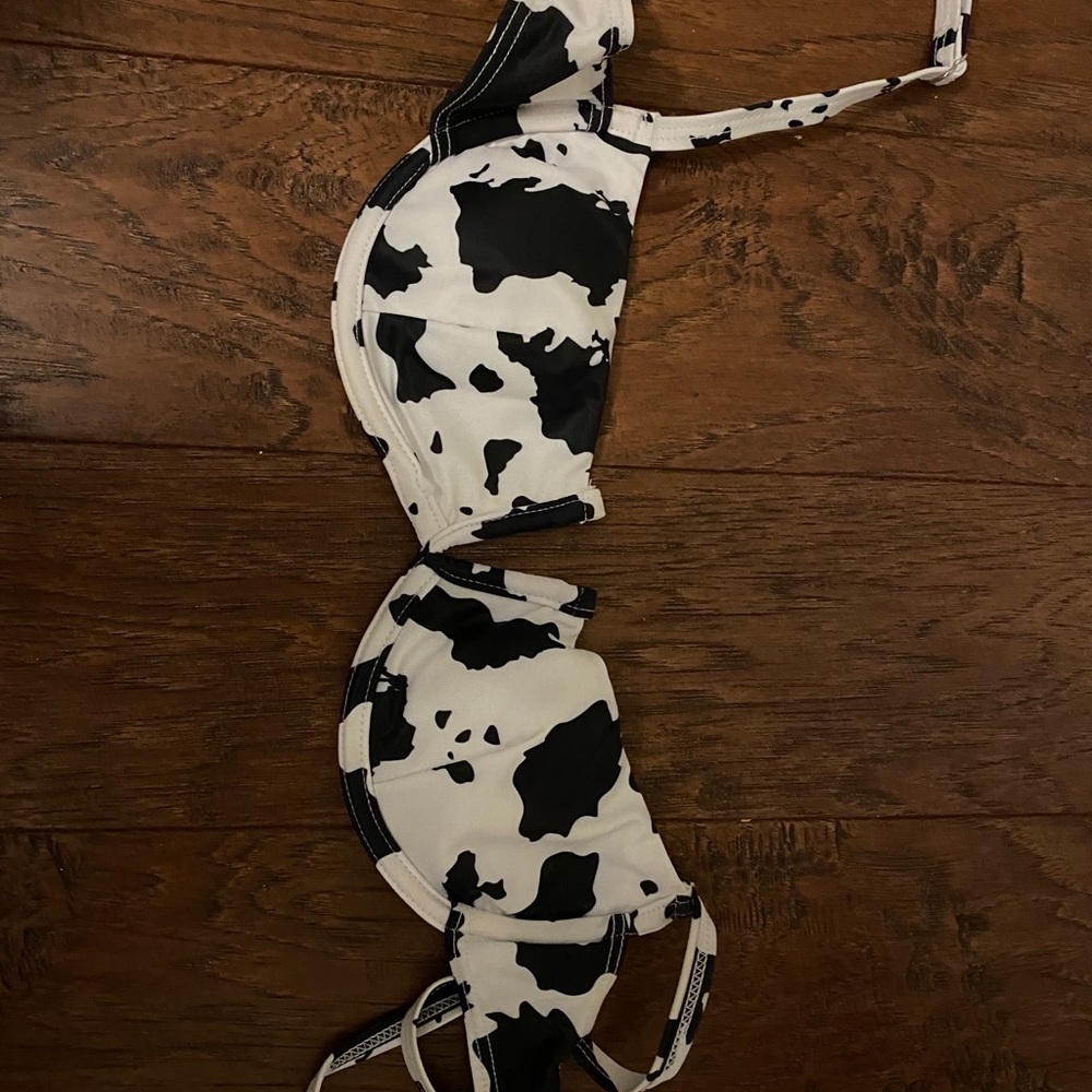 cow print bikini top